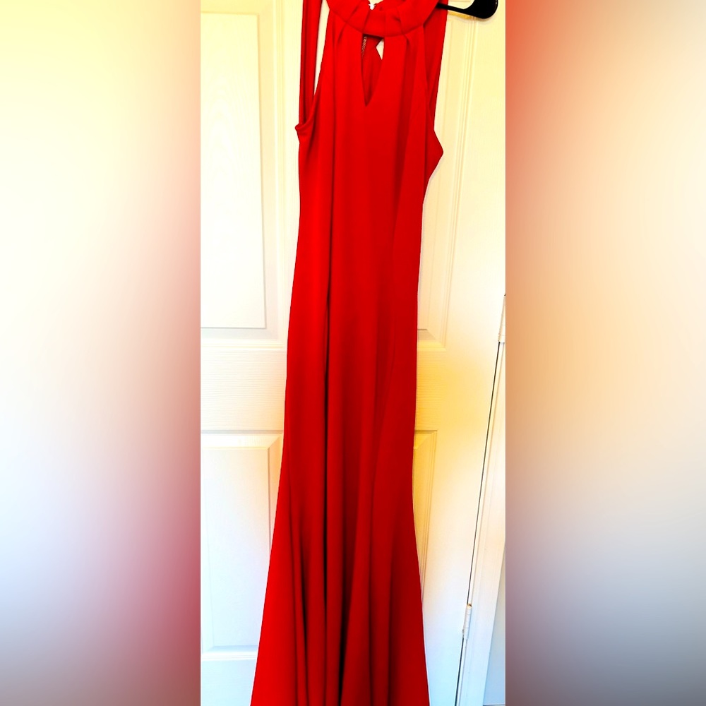 Red Windsor Formal mermaid fit full length dress